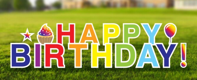 lawn birthday signs