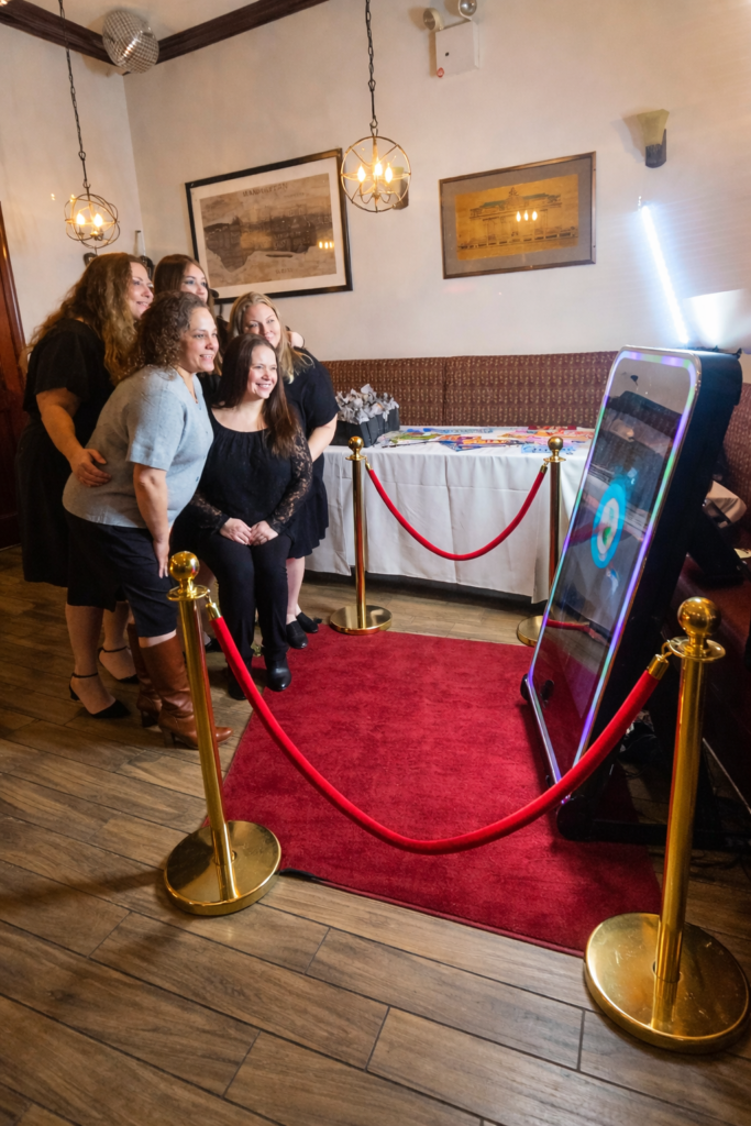 Mirror photo booth rental in action at a Bronx NY event by Magic Smiles
